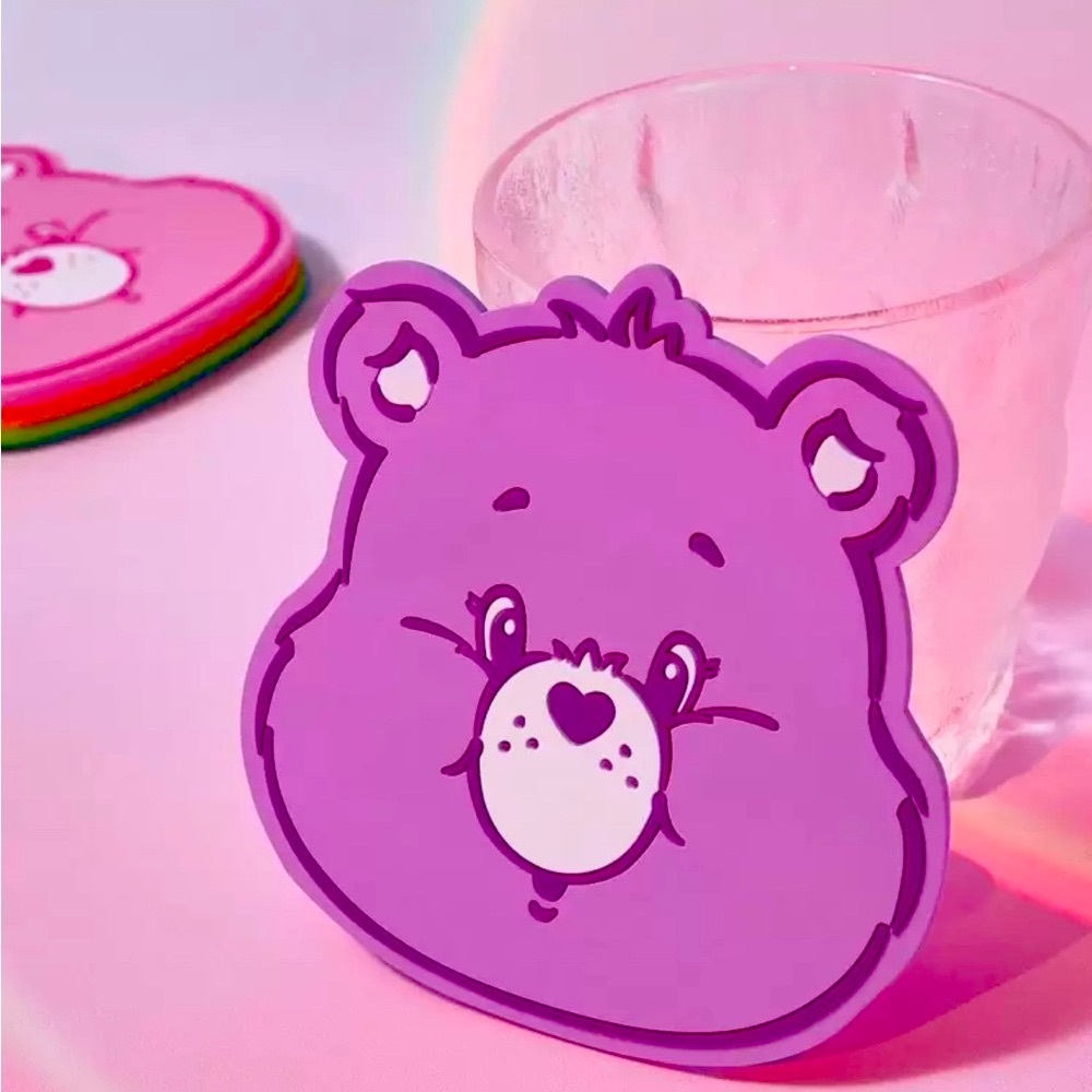 Purple Care Bear Drink Coaster